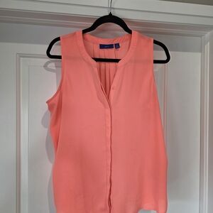 Apt. 9 Coral Pink Sleeveless Button-Front Tank
